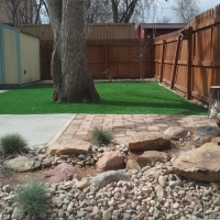 Synthetic Grass San Leandro, California Backyard Deck Ideas, Backyard Makeover