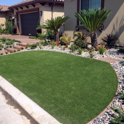 Faux Grass American Canyon, California Paver Patio, Front Yard