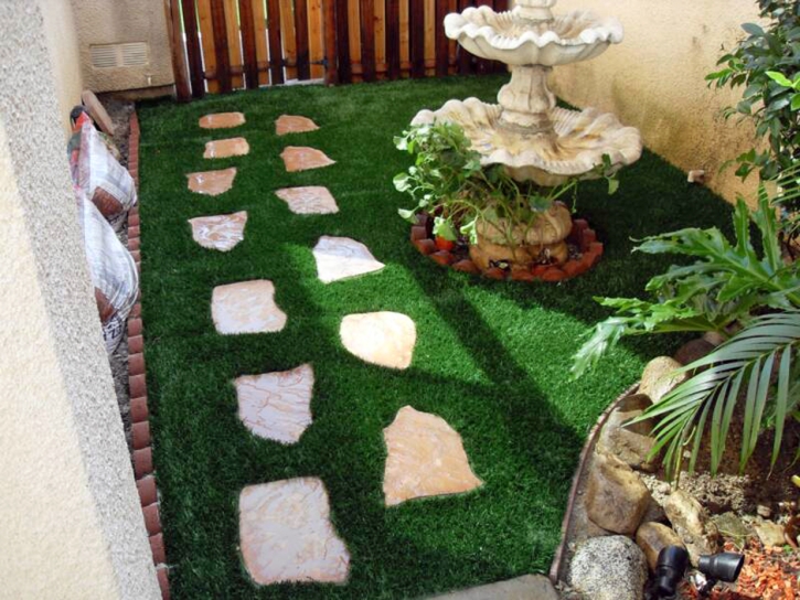 Synthetic Grass Valley Home, California Landscaping, Pavers